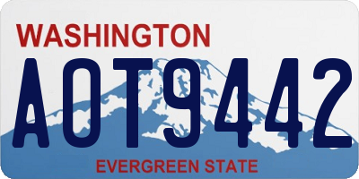 WA license plate AOT9442
