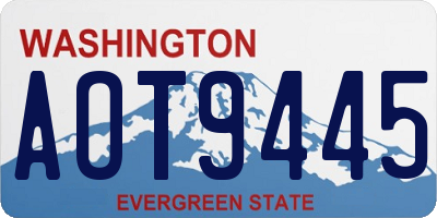 WA license plate AOT9445