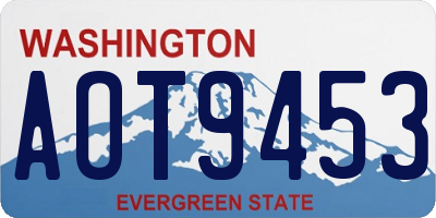 WA license plate AOT9453