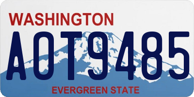 WA license plate AOT9485