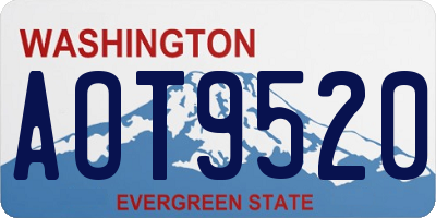 WA license plate AOT9520