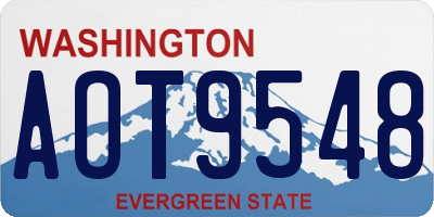 WA license plate AOT9548