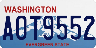WA license plate AOT9552