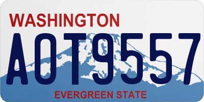 WA license plate AOT9557