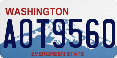 WA license plate AOT9560