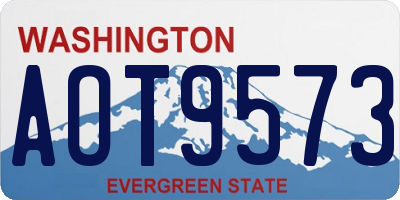 WA license plate AOT9573