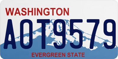 WA license plate AOT9579