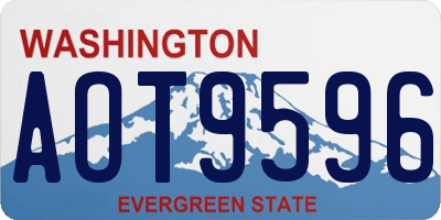 WA license plate AOT9596
