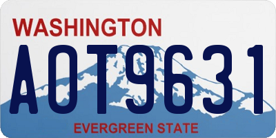 WA license plate AOT9631