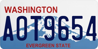 WA license plate AOT9654