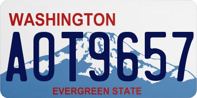 WA license plate AOT9657