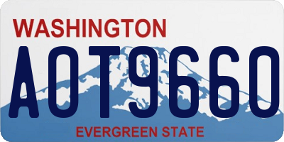 WA license plate AOT9660