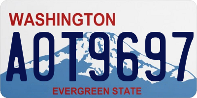 WA license plate AOT9697