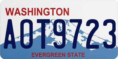 WA license plate AOT9723