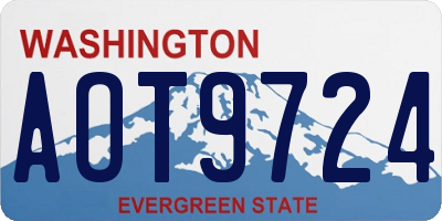 WA license plate AOT9724