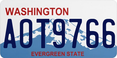 WA license plate AOT9766