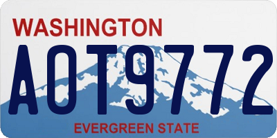 WA license plate AOT9772