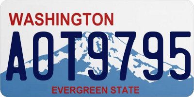 WA license plate AOT9795