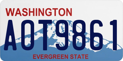 WA license plate AOT9861