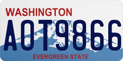 WA license plate AOT9866