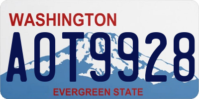WA license plate AOT9928