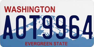 WA license plate AOT9964