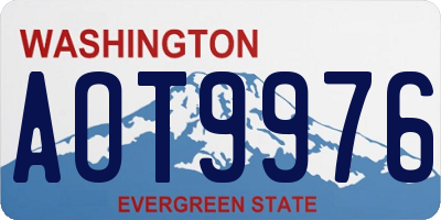 WA license plate AOT9976