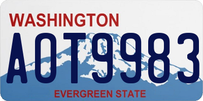 WA license plate AOT9983