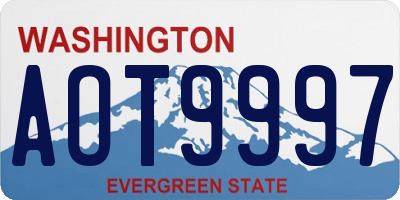 WA license plate AOT9997