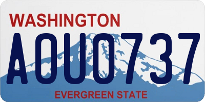 WA license plate AOU0737