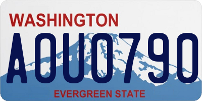 WA license plate AOU0790
