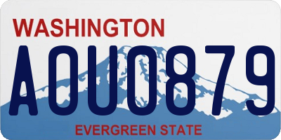 WA license plate AOU0879