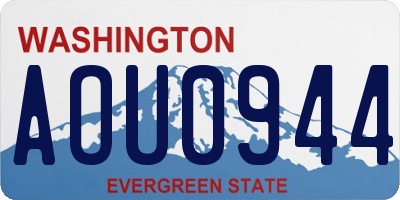WA license plate AOU0944