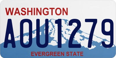 WA license plate AOU1279