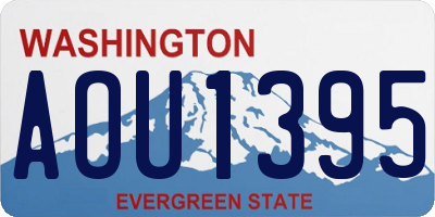 WA license plate AOU1395