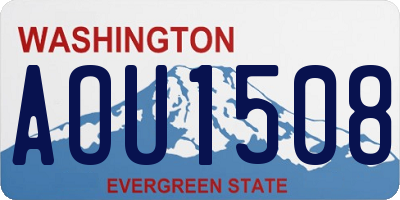 WA license plate AOU1508