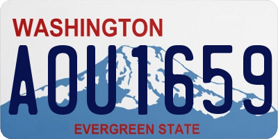 WA license plate AOU1659