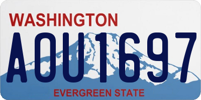WA license plate AOU1697