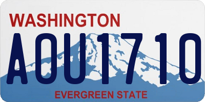WA license plate AOU1710