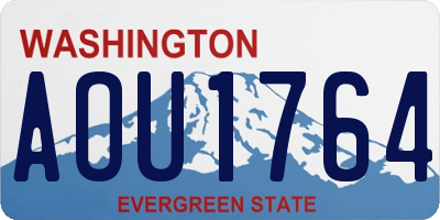 WA license plate AOU1764