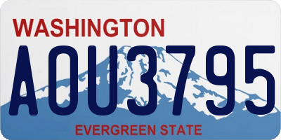 WA license plate AOU3795