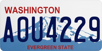 WA license plate AOU4229