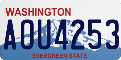 WA license plate AOU4253
