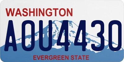 WA license plate AOU4430