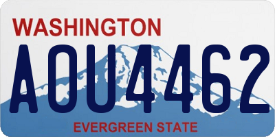 WA license plate AOU4462