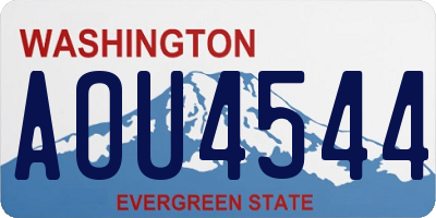 WA license plate AOU4544