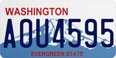WA license plate AOU4595