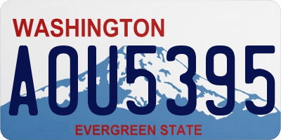 WA license plate AOU5395