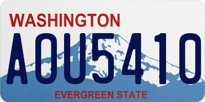 WA license plate AOU5410