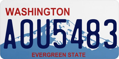 WA license plate AOU5483